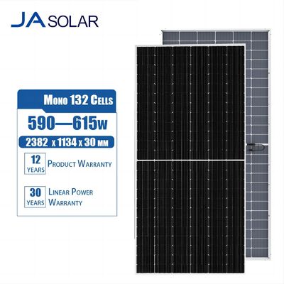 JA SOLAR Efficiency Bifacial Solar Panel met dubbelglas en halfcel MBB-technologie
