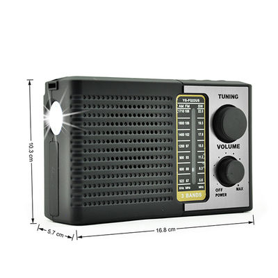 Home Fm Am Sw Zonne-aangedreven draagbare radio 2W met luidspreker en LED-licht
