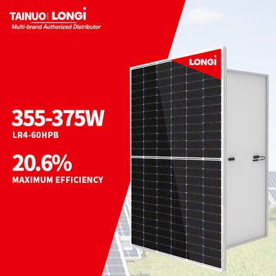 TAINUO Longi Himo 4m LR4-60HPB geheel zwart monopaneel op zonne-energie 365W 370W 375W zonne-PV-module