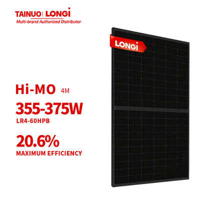 LONGi Hi-MO 4m LR4-60HPB 355-375M M6 9BB Half Cell Black Frame Zonnepanelen 9BB Technologie
