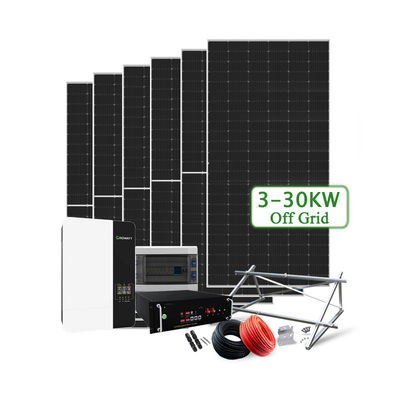 10kw Off Grid zonne-energiesysteem met 10000w monocristallijn silicium zonnepaneel kit
