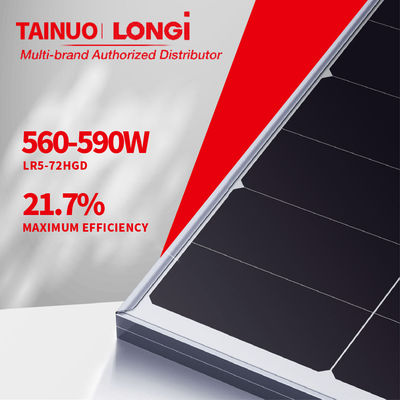 2278*1134*30mm LONGi 550W 555W 560W 570W 580W Mono zonnepaneel met A-klasse zonnecel
