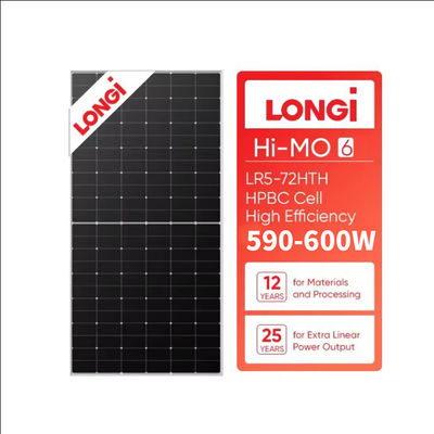 Longi Hi-Mo 6 Scientist V2 Zonnepaneel LR5-72HTH 590W 595W 600W Zonne-Pv-modulepanelen