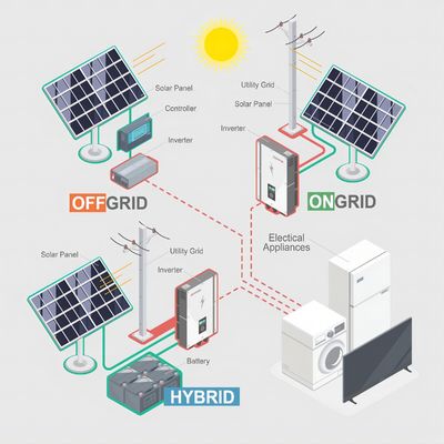 8KW 10KW 12KW 15KW 20KW 30KW Off-grid Hybride zonnepaneel aangedreven PV-systeem voor thuis