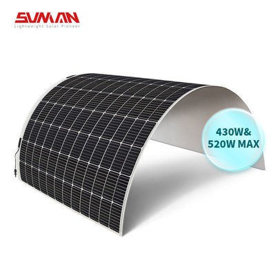 Lichte gewicht Sunman Mono Solar Flexible Panel met 430W/520W en 166mmx166mm Cell Size