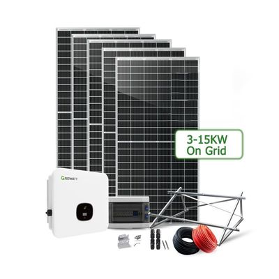 8kw On Grid zonnepanelen Energiesysteem met 24 uur werktijd Uitgangsspanning 110V-240V