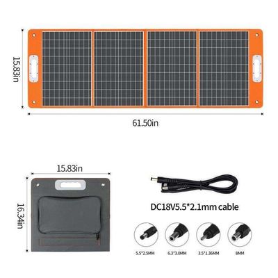 100W 40W vouwbaar zonnepaneel stofbestendig USB-uitgang voor kamperen 3,2 kg