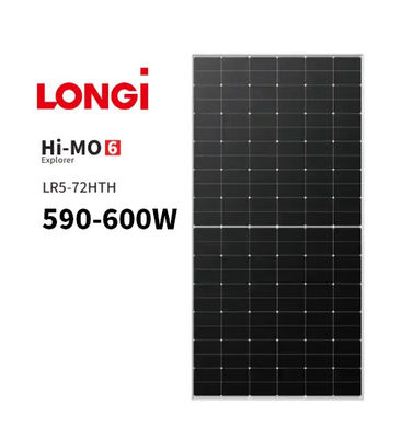 LR5-72HTH 595M 590W 595W 600W Zonnepaneel voor zonne-energiesysteem Eerste jaar Verval 1,5%