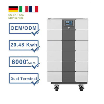 Off-grid energieopslagoplossing 51.2V 100Ah stapelbare lithium-ijzerfosfaatbatterij