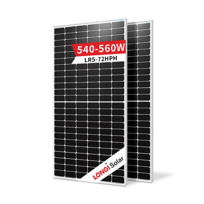 Vermogen Tolerantie 0-3% Zilveren zonnepanelen Mono 550 Watt 560 Watt voor zonneoplossing