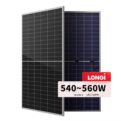 Vermogen Tolerantie 0-3% Zilveren zonnepanelen Mono 550 Watt 560 Watt voor zonneoplossing