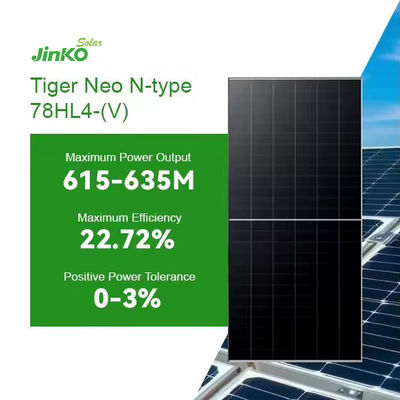 630w Jinko Solar Tiger Neo N-Type MBB 16BB TOPCON 78 Halve cellen Mono zonnepanelen