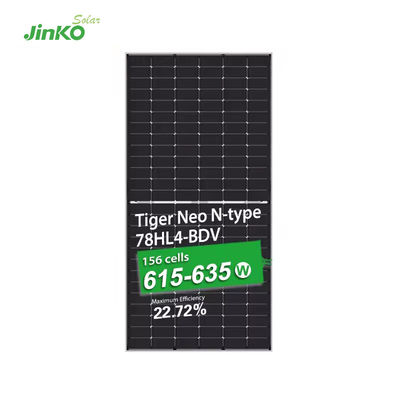 615w 620w 625w 630w 635w Jinko Tiger Pro zonnepaneel voor N-type monokristallijn cellen