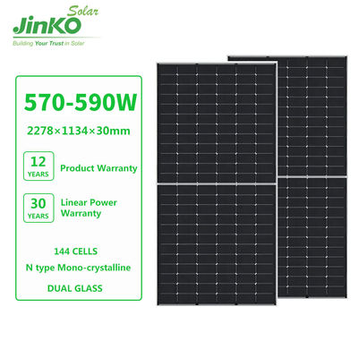 575W Jinko Tiger Neo N-type 72HL4-BDV Bifaciale zonnepanelen voor zonne-energiesysteem