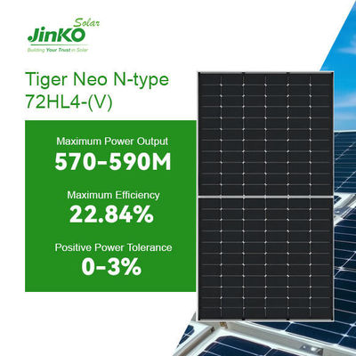 570W-590W Jinko Tiger Neo Bifacial Dual Class N-Type 72HL4-BDV PV-module voor zonnepanelen