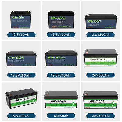 Ingebouwde BMS ABS PC Zwarte Lithium LiFePO4 Cylindrische batterijcel voor huishoudelijke stroom 12,8V