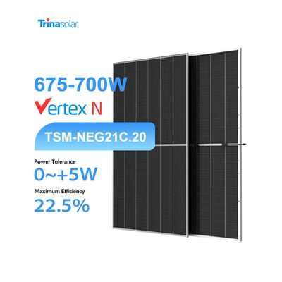 Trina Solar NEG21C.20 Bifaciale zonnepanelen 675W-700W Panelenreeks voor zonne-energiesysteem