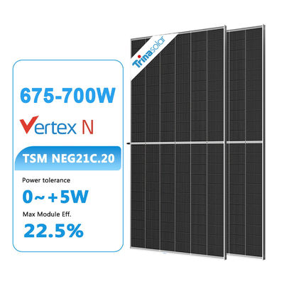 182 mm Half Cut Cell N-Type NEG 21C.20 675W 680W 690W 695W 700W Bifacial PV Panel TSM-NEG21C.20
