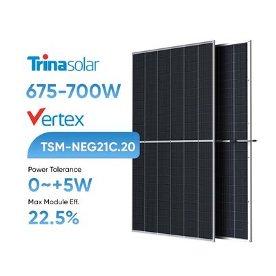Trina Solar Vertex Bificial N-type 675W 680W 685W 690W 695W 700W zonnepanelen voor zonne-energiesysteem
