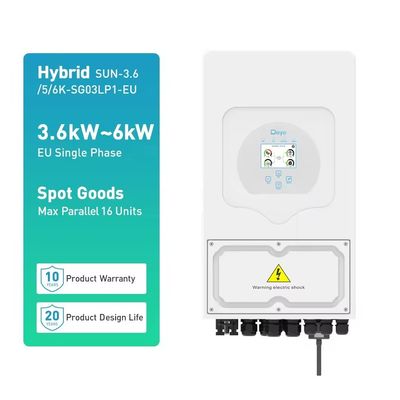 CEI-gecertificeerde single-phase hybride zonne-inverter 5KW 6KW 8KW voor All in One-systeem