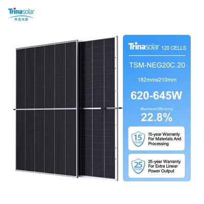 N-type monokristallijn zonnepaneel 625W 640W 645W PV-module voor Rotterdam Warehouse