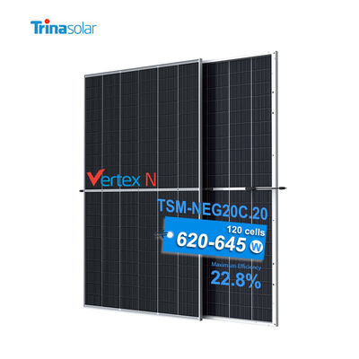 Trina PV-module 620W 635W Dual Glass Monocrystalline Solar Panel voor zonne-energiesysteem