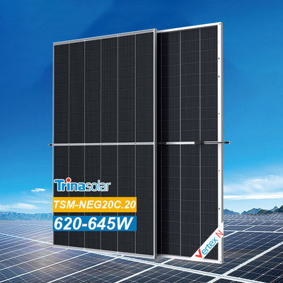 Trina Vertex N type 640W 645W bifaciaal dubbel glas monokristallijn module zonnepaneelarray voor thuis
