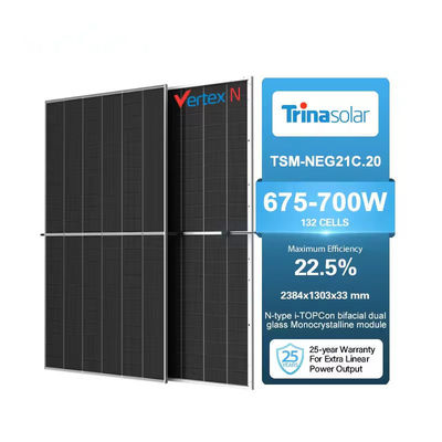 690W Vertex N 670W PV-module zonnepaneel 675W 680W 685W 690W 700Watt Plus bifaciale tsm-neg21c.20