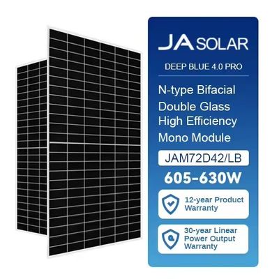 Ja 610-635W Zonnepanelen en frame van geanodiseerd aluminium voor sneeuwweerstand