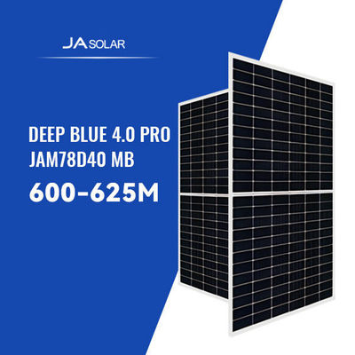 JA Solar JAM78D40 MB Mono Half Cell Solar Panel 600W-625W voor commercieel zonnestelsel