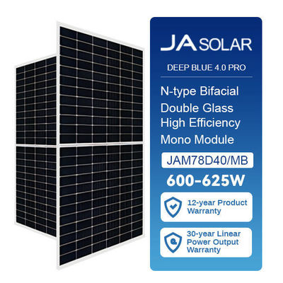 600W Bifacial Double Glass Solar Panel JAM72D40LB 585W 590W 595W 605W met 12AWG kabel