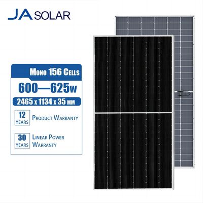Windbelasting 2400Pa TOPCON Zonnepanelen 600W 605W 610W 615W 590W 595W Mono Bificiële N-type