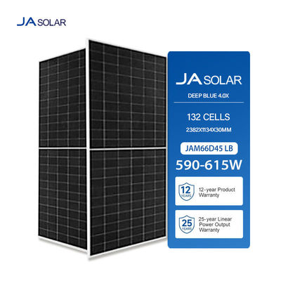 Geanodiseerd aluminium frame JA SOLAR Halve cel 590W tot 615W zonnemodule voor thuis 25