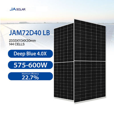 Anodisatie van aluminiumlegeringsframe 600W bifaciale JAsolar zonnepanelen voor on-grid systeem