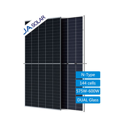 JA Zonnepaneel Deep Blue 575W 580W 585W 590W 595W 600W Bifaciale dubbelglas PV-modules