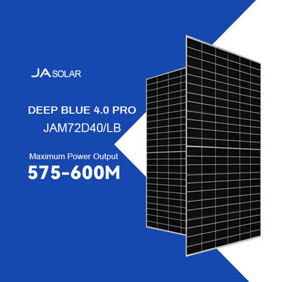 Glas 2.0mm N-type Deep Blue 575W-600W Mono zonnepanelen Bifaciale PV-module JAM72D40 LB
