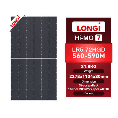 Longi Solar Himo 7 Pv-module 560w 570w 580w 590 Watt voor duurzame zonneoplossingen