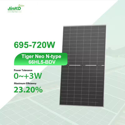 700W 710W 720W N-type mono-kristallijn zonnepanelen met antireflectiecoating Jinko