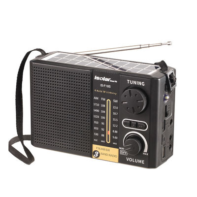 Buitenzonnecamperradio Multifunctionele AM FM SW USB-radio met heldere zaklamp BT-luidspreker