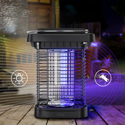 Zonne-moskietenlamp IP65 Waterdicht Zonnepanelen Buiten Moskieten Doodgevende Lamp Draagbare Bug Zappers voor Kamperen
