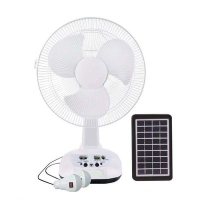 Bestverkopende AC/DC Operatie Metalen Grill 12 Inches 3 Blades Oplaadbare Huis Zonne Ventilatoren Oplaadbare Elektrische Ventilator