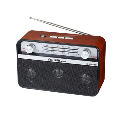Draadloze hooggeluid zonne-aangedreven radio met muziekspeler FM AM SW 3 band en BT luidspreker