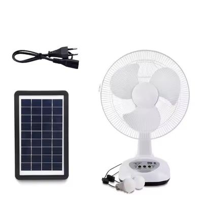 Oplaadbare zonnepaneelventilator Zonne-aangedreven buitenventilatoren met afstandsborsellose motor
