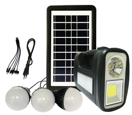 Ground Montage Compact Off Grid Solar Lighting Kit Met Led Bulb