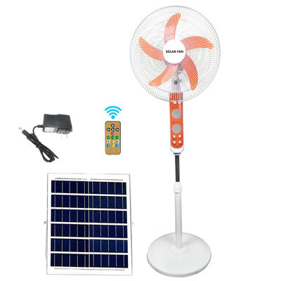 20W zonne-oplaadbare ventilator ingebouwd in LED-verlichting 3 snelheid zonne-vloerventilator